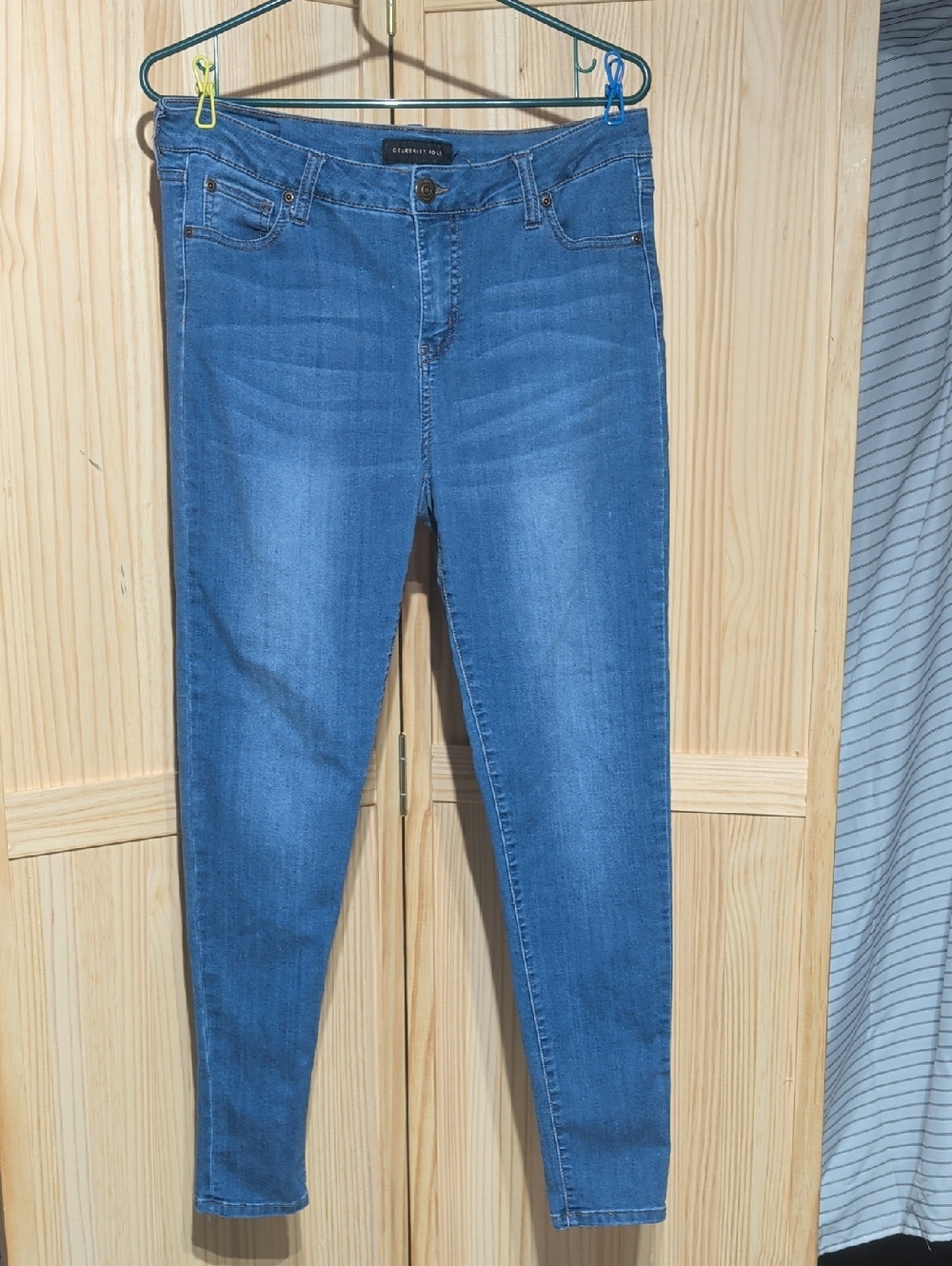 Blue High-Rise Skinny Jeans